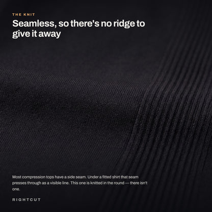 Close-up of the seamless knit and ribbed compression panelling